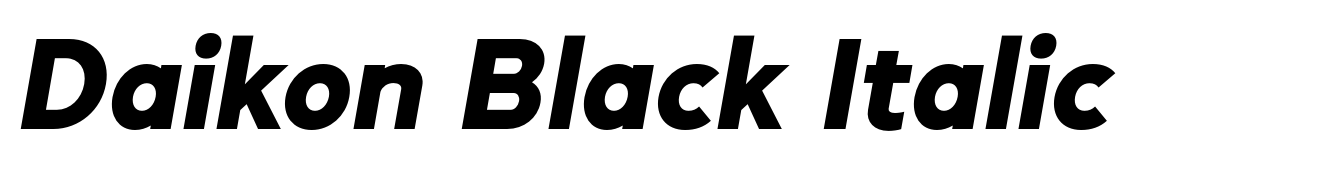Daikon Black Italic